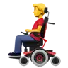 Man In Motorized Wheelchair Emoji 👨‍🦼 image - Apple style