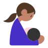 Breast-Feeding: Medium Skin Tone Emoji 🤱🏽 image - Tossface style