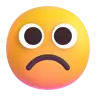 หน้าขาวขมวดคิ้ว Emoji ☹ image - Microsoft 3D Fluent style