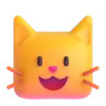 Emoji Faccia di gatto 🐱 image - Microsoft 3D Fluent style