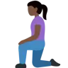 Woman Kneeling: Dark Skin Tone Emoji 🧎🏿‍♀️ image - Twitter / X (Twemoji) style