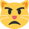 Schmollendes Katzengesicht Emoji 😾 image - Twitter / X (Twemoji) style
