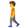 Person Walking Emoji 🚶 image - Google Noto Color style