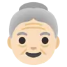 Old Woman: Light Skin Tone Emoji 👵🏻 image - Google Noto Color style