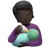 Person Feeding Baby: Dark Skin Tone