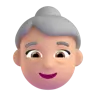 Old Woman: Medium-Light Skin Tone Emoji 👵🏼 image - Microsoft 3D Fluent style