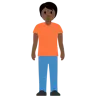 Person Standing: Dark Skin Tone Emoji 🧍🏿 image - Twitter / X (Twemoji) style