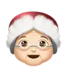 Mrs. Claus: Light Skin Tone Emoji 🤶🏻 image - Apple style