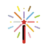 Emoji Fuochi d'artificio 🎆 image - OpenMoji style