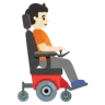 Person In Motorized Wheelchair Facing Right: Light Skin Tone Emoji 🧑🏻‍🦼‍➡️ image - Google Noto Color style