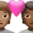 Couple With Heart: Person, Person, Medium Skin Tone, Medium-Dark Skin Tone