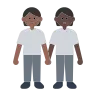 People Holding Hands: Medium-Dark Skin Tone, Dark Skin Tone Emoji 🧑🏾‍🤝‍🧑🏿 image - Tossface style