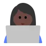 Woman Technologist: Dark Skin Tone Emoji 👩🏿‍💻 image - Tossface style