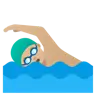 Man Swimming: Medium-Light Skin Tone Emoji 🏊🏼‍♂️ image - Google Noto Color style