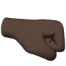 Right-Facing Fist: Dark Skin Tone Emoji 🤜🏿 image - Apple style