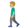 Man Walking: Medium-Light Skin Tone Emoji 🚶🏼‍♂️ image - Google Noto Color style