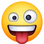 하나의 크고 작은 눈을 가진 웃기는 얼굴