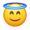 Emoji Volto sorridente con alone 😇 image - Telegram style