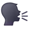 Emoji Speaking Head In Silhouette 🗣 image - Samsung style