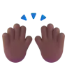 Raising Hands: Medium-Dark Skin Tone Emoji 🙌🏾 image - Microsoft 3D Fluent style