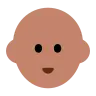 Person: Medium Skin Tone, Bald Emoji 🧑🏽‍🦲 image - Tossface style