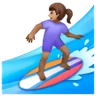 Woman Surfing: Medium Skin Tone Emoji 🏄🏽‍♀️ image - Samsung style