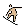Snowboarder: Medium-Light Skin Tone Emoji 🏂🏼 image - OpenMoji style