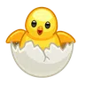 Poussin à l’éclosion Emoji 🐣 image - Telegram style