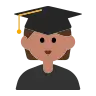 Student: Medium Skin Tone Emoji 🧑🏽‍🎓 image - Tossface style