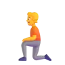 Personne agenouillée Emoji 🧎 image - Microsoft 3D Fluent style