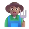Farmer: Medium Skin Tone Emoji 🧑🏽‍🌾 image - Microsoft 3D Fluent style