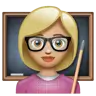 Woman Teacher: Medium-Light Skin Tone Emoji 👩🏼‍🏫 image - WhatsApp style