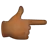 Backhand Index Pointing Right: Medium-Dark Skin Tone