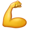 Biceps ยืดหยุ่น Emoji 💪 image - WhatsApp style