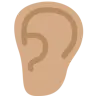 Ear: Medium Skin Tone Emoji 👂🏽 image - Twitter / X (Twemoji) style