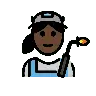 Woman Factory Worker: Dark Skin Tone Emoji 👩🏿‍🏭 image - OpenMoji style