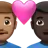 Couple With Heart: Man, Man, Medium Skin Tone, Dark Skin Tone