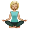 Woman In Lotus Position: Medium-Light Skin Tone Emoji 🧘🏼‍♀️ image - WhatsApp style