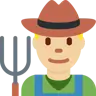 Man Farmer: Medium-Light Skin Tone Emoji 👨🏼‍🌾 image - Twitter / X (Twemoji) style