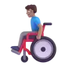 Man In Manual Wheelchair: Medium Skin Tone Emoji 👨🏽‍🦽 image - Microsoft 3D Fluent style