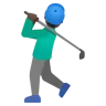 Man Golfing: Dark Skin Tone Emoji 🏌🏿‍♂️ image - Google Noto Color style
