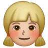 Girl: Medium-Light Skin Tone Emoji 👧🏼 image - Samsung style