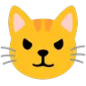 หน้าแมวด้วยรอยยิ้มเบี้ยว Emoji 😼 image - Google Noto Color Animated style