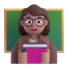 Woman Teacher: Medium Skin Tone Emoji 👩🏽‍🏫 image - Microsoft 3D Fluent style