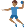 Man Playing Handball: Medium-Dark Skin Tone Emoji 🤾🏾‍♂️ image - Twitter / X (Twemoji) style