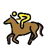 Emoji Corsa di cavalli 🏇 image - OpenMoji style
