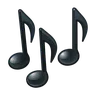 Emoji Più note musicali 🎶 image - Telegram style