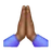Folded Hands: Medium-Dark Skin Tone