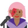 Woman Singer: Medium-Dark Skin Tone Emoji 👩🏾‍🎤 image - Twitter / X (Twemoji) style