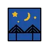 Emoji Ponte di notte 🌉 image - OpenMoji style